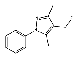 1H-Pyrazole, 4-(chloromethyl)-3,5-dimethyl-1-phenyl- Structure