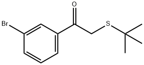 Ethanone, 1-(3-bromophenyl)-2-[(1,1-dimethylethyl)thio]- Structure