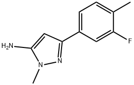 1H-Pyrazol-5-amine, 3-(3-fluoro-4-methylphenyl)-1-methyl- Structure