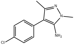 1H-Pyrazol-5-amine, 4-(4-chlorophenyl)-1,3-dimethyl- Structure