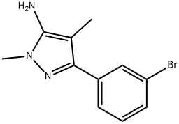 1H-Pyrazol-5-amine, 3-(3-bromophenyl)-1,4-dimethyl- Structure