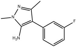 1H-Pyrazol-5-amine, 4-(3-fluorophenyl)-1,3-dimethyl- Structure