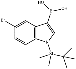 5-Bromo-1-(tert-butyldimethylsilyl)-1H-indol-3-ylboronic acid Structure