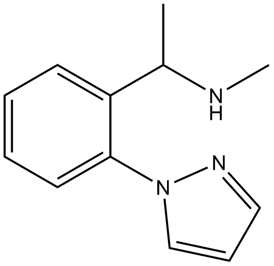 1-(2-(1H-pyrazol-1-yl)phenyl)-N-methylethan-1-amine Structure