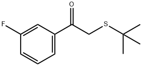 Ethanone, 2-[(1,1-dimethylethyl)thio]-1-(3-fluorophenyl)- Structure