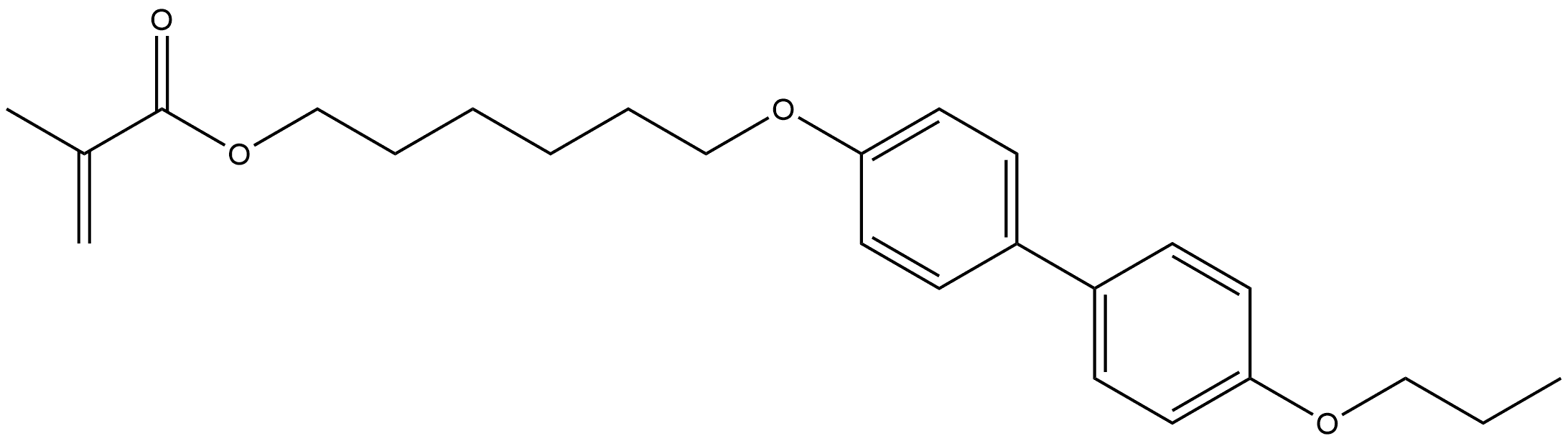 6-[(4′-Propoxy[1,1′-biphenyl]-4-yl)oxy]hexyl 2-methyl-2-propenoate Structure