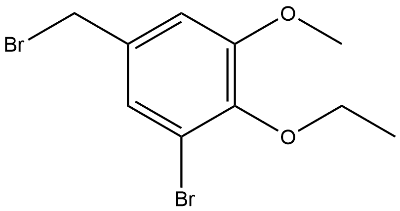 1-Bromo-5-(bromomethyl)-2-ethoxy-3-methoxybenzene Structure