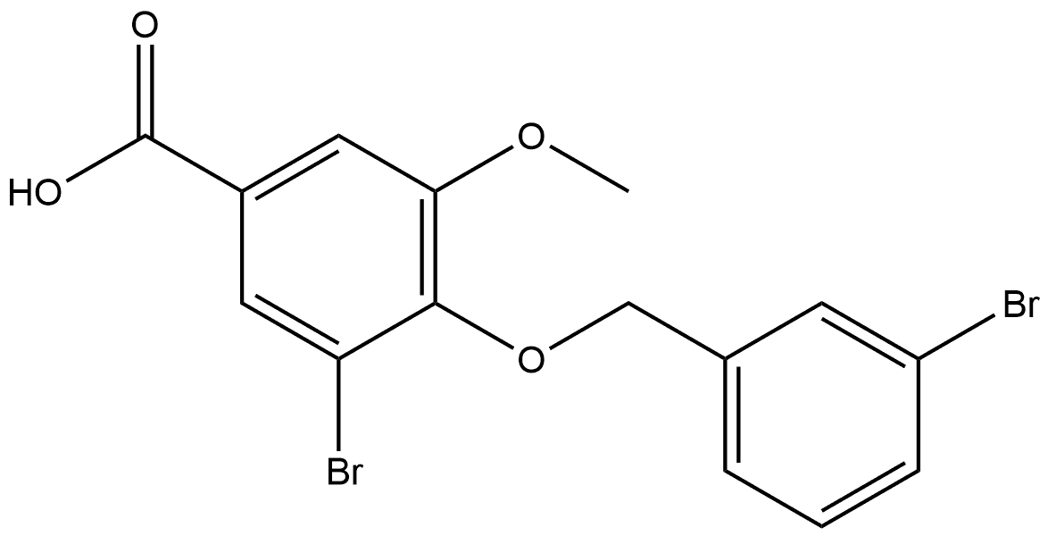 3-Bromo-4-[(3-bromophenyl)methoxy]-5-methoxybenzoic acid Structure