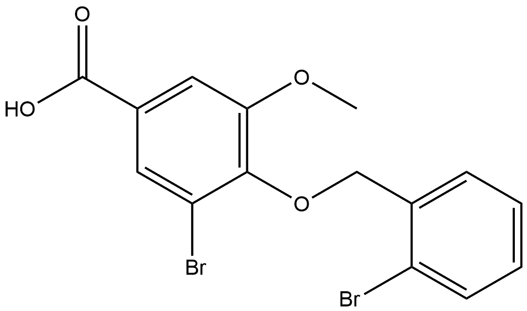 3-Bromo-4-[(2-bromophenyl)methoxy]-5-methoxybenzoic acid Structure