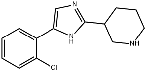 Piperidine, 3-[5-(2-chlorophenyl)-1H-imidazol-2-yl]- Structure