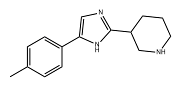 Piperidine, 3-[5-(4-methylphenyl)-1H-imidazol-2-yl]- Structure