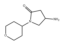 2-Pyrrolidinone, 4-amino-1-(tetrahydro-2H-pyran-4-yl)- Structure