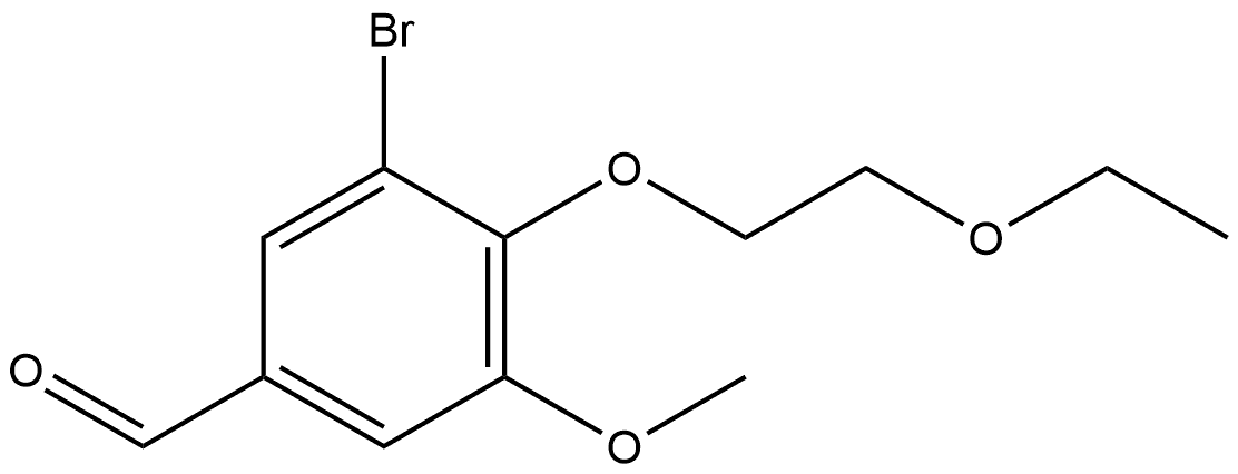 3-Bromo-4-(2-ethoxyethoxy)-5-methoxybenzaldehyde Structure