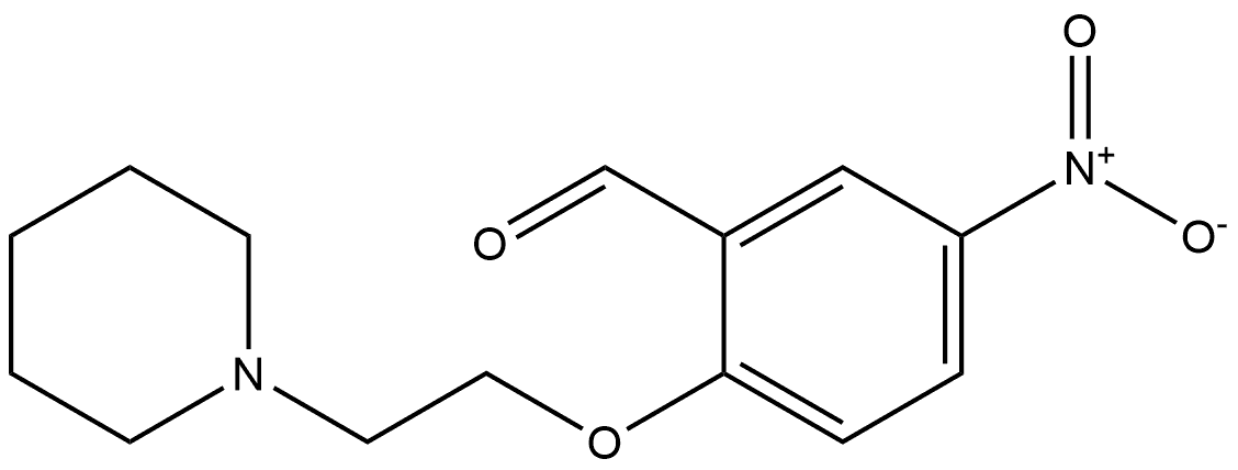 5-nitro-2-(2-(piperidin-1-yl)ethoxy)benzaldehyde Structure