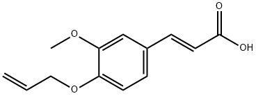 (2E)-3-[3-methoxy-4-(prop-2-en-1-yloxy)phenyl]prop-2-enoic acid 구조식 이미지