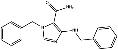 1H-Imidazole-5-carboxamide, 1-(phenylmethyl)-4-[(phenylmethyl)amino]- 구조식 이미지