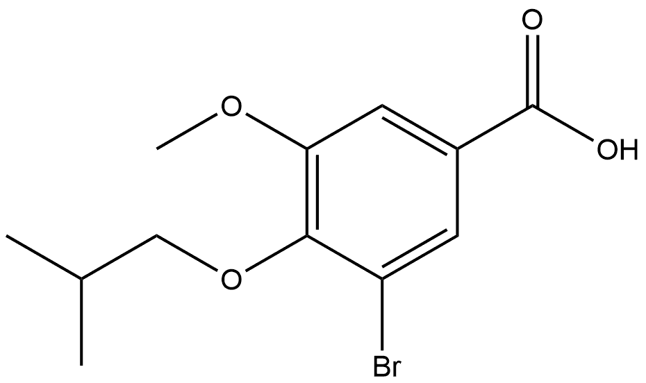 3-Bromo-5-methoxy-4-(2-methylpropoxy)benzoic acid Structure