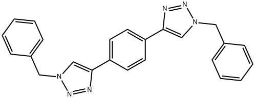 1H-1,2,3-Triazole, 4,4'-(1,4-phenylene)bis[1-(phenylmethyl)- Structure