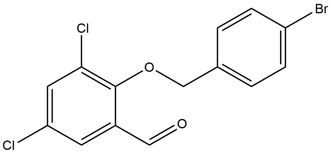 2-[(4-Bromophenyl)methoxy]-3,5-dichlorobenzaldehyde Structure