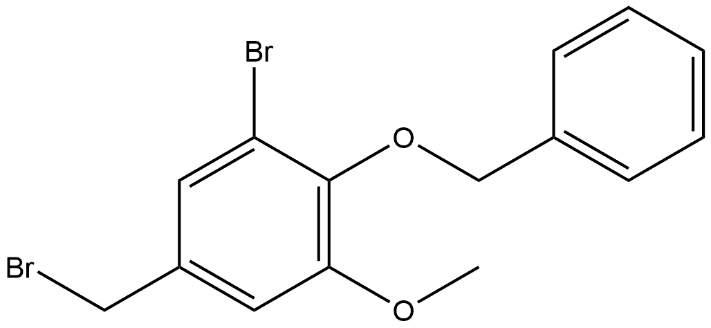 1-Bromo-5-(bromomethyl)-3-methoxy-2-(phenylmethoxy)benzene Structure