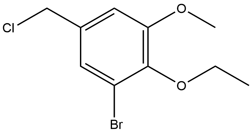 1-Bromo-5-(chloromethyl)-2-ethoxy-3-methoxybenzene Structure