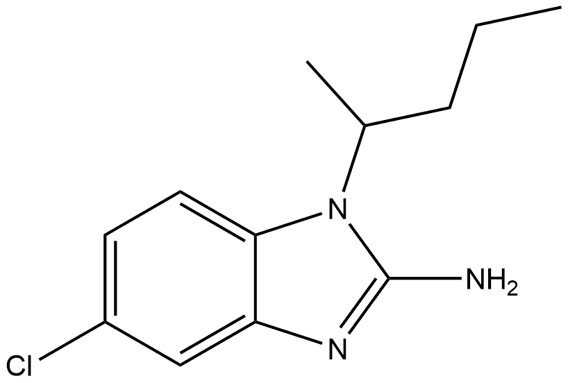 5-Chloro-1-(1-methylbutyl)-1H-benzimidazol-2-amine Structure