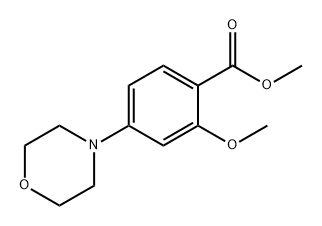 Benzoic acid, 2-methoxy-4-(4-morpholinyl)-, methyl ester Structure