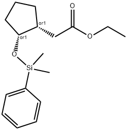 Ethyl 2-(cis-2-((dimethyl(phenyl)silyl)oxy)cyclopentyl)acetate Structure