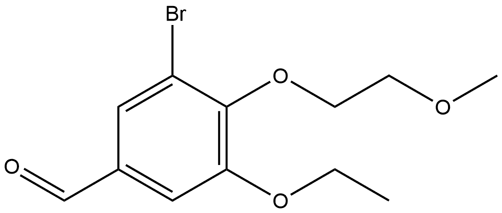 3-Bromo-5-ethoxy-4-(2-methoxyethoxy)benzaldehyde Structure