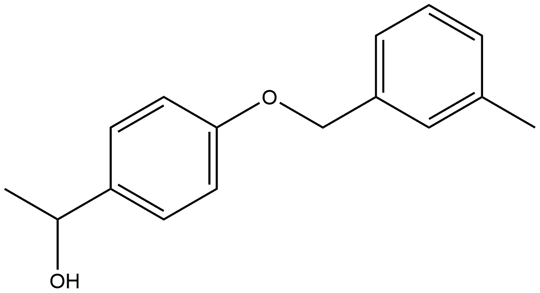 α-Methyl-4-[(3-methylphenyl)methoxy]benzenemethanol Structure