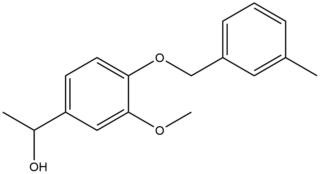 3-Methoxy-α-methyl-4-[(3-methylphenyl)methoxy]benzenemethanol Structure