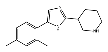 Piperidine, 3-[5-(2,4-dimethylphenyl)-1H-imidazol-2-yl]- Structure