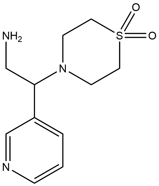 4-Thiomorpholineethanamine, β-3-pyridinyl-, 1,1-dioxide 구조식 이미지