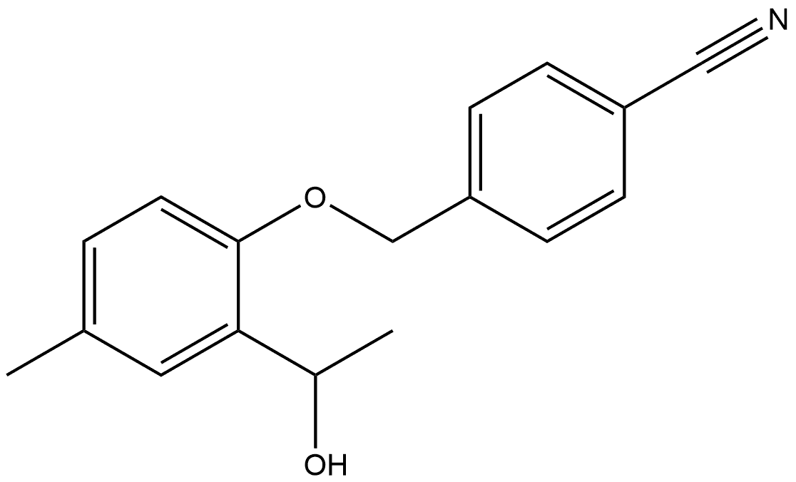 4-[[2-(1-Hydroxyethyl)-4-methylphenoxy]methyl]benzonitrile Structure