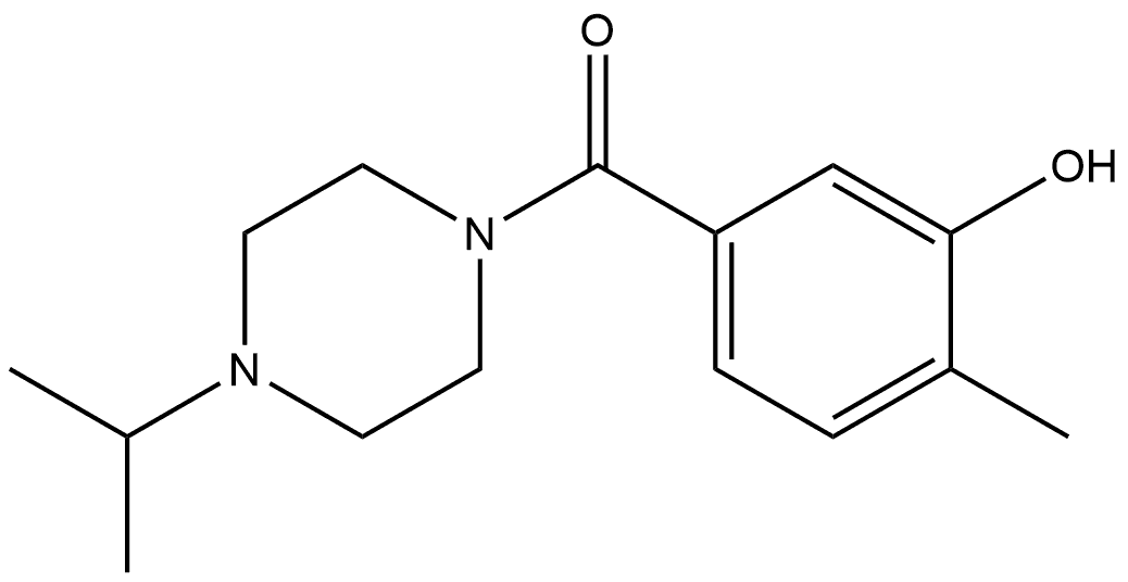 (3-Hydroxy-4-methylphenyl)[4-(1-methylethyl)-1-piperazinyl]methanone Structure