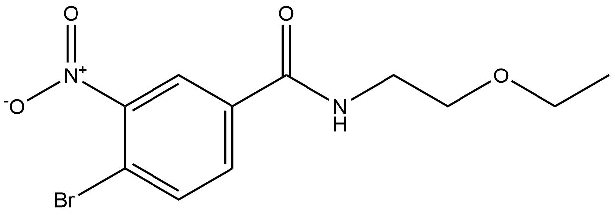 4-bromo-N-(2-ethoxyethyl)-3-nitrobenzamide Structure