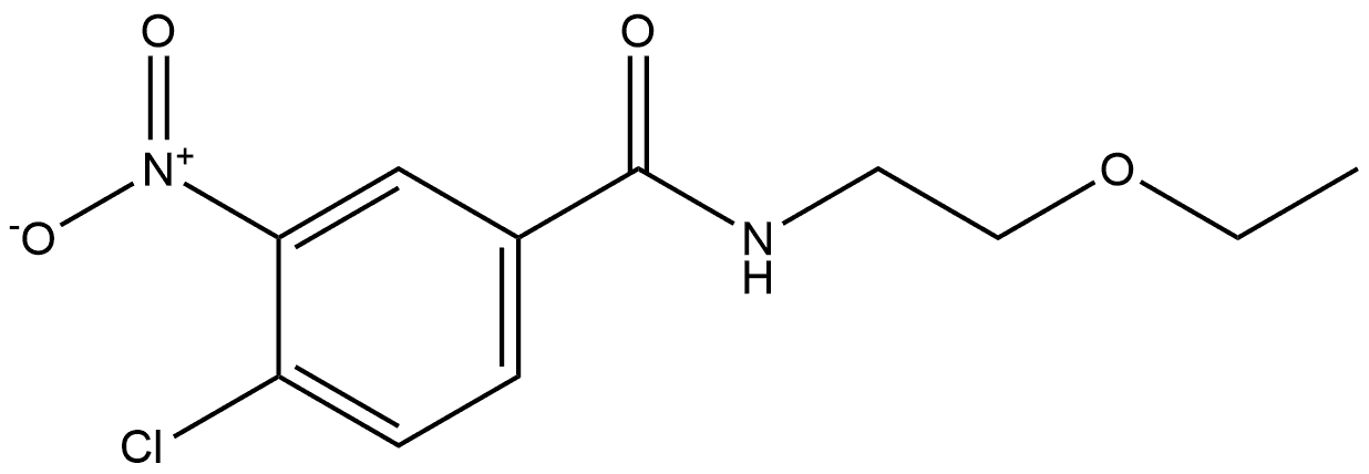 4-chloro-N-(2-ethoxyethyl)-3-nitrobenzamide Structure