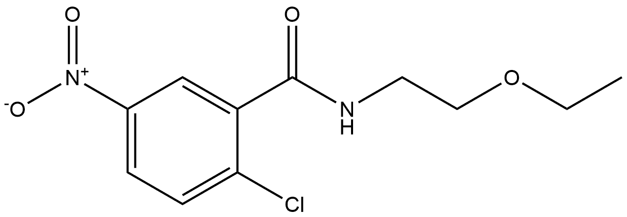 2-chloro-N-(2-ethoxyethyl)-5-nitrobenzamide Structure