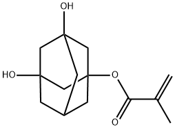 2-Propenoic acid, 2-methyl-, 3,5-dihydroxytricyclo[3.3.1.13,7]dec-1-yl este 구조식 이미지