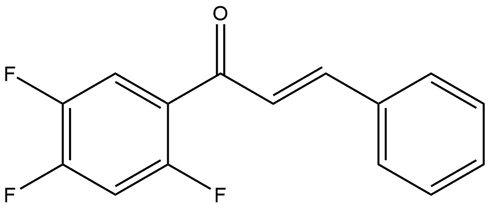 (2E)-3-Phenyl-1-(2,4,5-trifluorophenyl)-2-propen-1-one Structure