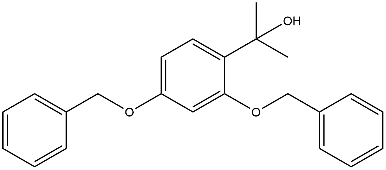 Benzenemethanol, α,α-dimethyl-2,4-bis(phenylmethoxy)- Structure