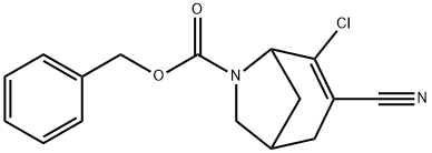 6-Azabicyclo[3.2.1]oct-3-ene-6-carboxylic acid, 4-chloro-3-cyano-, phenylmethyl ester Structure