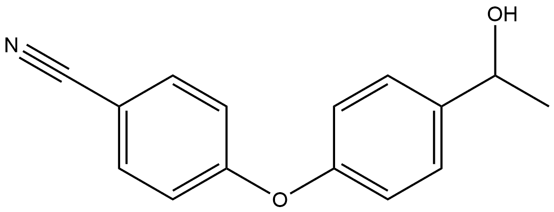 4-[4-(1-Hydroxyethyl)phenoxy]benzonitrile Structure