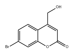 2H-1-Benzopyran-2-one, 7-bromo-4-(hydroxymethyl)- 구조식 이미지