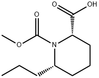 1,2-Piperidinedicarboxylic acid, 6-propyl-, 1-methyl ester, (2S-cis)- (9CI) 구조식 이미지