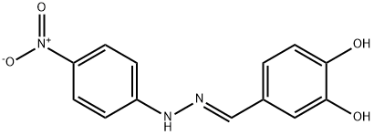 4-[2-(4-nitrophenyl)carbonohydrazonoyl]-1,2-benzenediol Structure