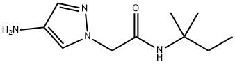 1H-Pyrazole-1-acetamide, 4-amino-N-(1,1-dimethylpropyl)- Structure