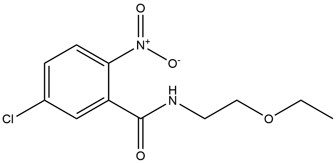 5-chloro-N-(2-ethoxyethyl)-2-nitrobenzamide Structure