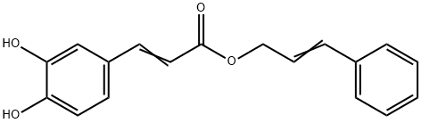 2-Propenoic acid, 3-(3,4-dihydroxyphenyl)-, 3-phenyl-2-propen-1-yl ester Structure