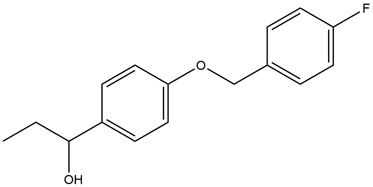 α-Ethyl-4-[(4-fluorophenyl)methoxy]benzenemethanol Structure